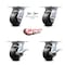 Service Caster 4 Inch Polyolefin Swivel Caster Swivel Locks 2 Brakes, 2PK SCC-35S420-POB-BSL-2-SLB-2 - alternate 7